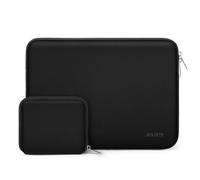MOSISO 16 inch Laptop Case Neoprene Sleeve with Small Bag,Black | Carrying Case Compatible with Compatible with MacBook Pro 16/HP/Acer 15.6,Portable,Scratch-resistant,Soft Slim Computer Bag