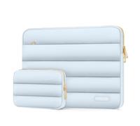 MOSISO 16 inch Laptop Case Puffy Sleeve with Small Bag, Sky Blue