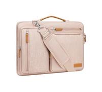 MOSISO 360 Protective Laptop Bag 13.3 inch, 13-13.3 inch Computer Shoulder Bag Compatible with MacBook Air/Pro 13/Pro 14, HP Dell ASUS, Side Open Messenger Case &4 Zipper Pockets&Handle, Khaki