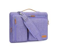 MOSISO 360 Protective Laptop Bag 13 inch, 13 inch Computer Shoulder Bag Compatible with MacBook Air M4 M3 M2 M1 2025-2018/Pro M2 M1, Side Open Messenger Case &4 Zipper Pockets&Handle, Purple