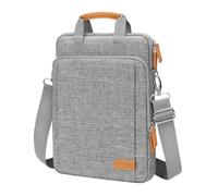MOSISO 360 Protective Laptop Bag, 15.6 inch Vertical Computer Bag Compatible with MacBook Pro 16 inch, HP, Dell, Lenovo, Asus Notebook with Shoulder Strap & Front Raised & Vertical Pockets, Gray
