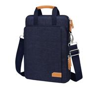 MOSISO 360 Protective Laptop Bag, 15.6 inch Vertical Computer Bag Compatible with MacBook Pro 16 inch, HP, Dell, Lenovo, Asus Notebook with Shoulder Strap & Front Raised & Vertical Pockets, Navy Blue