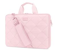 MOSISO 360 Protective Laptop Bag 16 inch, 15-15.6 inch Computer Shoulder Bag Double Layer Fluffy Padded Anti-theft Zipper Compatible with MacBook Pro 16 inch, HP, Dell, Lenovo, Asus, Pink