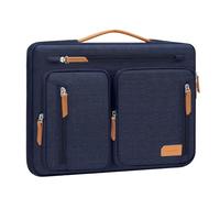 MOSISO 360 Protective Laptop Case 13.3 inch, 13-13.3 inch Laptop Sleeve Compatible with MacBook Air/Neo/Pro 13/Pro 14, HP Dell Acer, Side Open Carrying Computer Bag 5 Accessory Pockets&Belt, Navy Blue