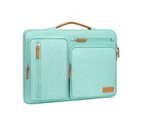 MOSISO 360 Protective Laptop Case 13.3 inch, 13-13.3 inch Laptop Sleeve Compatible with MacBook Air/Pro 13/Pro 14, HP Dell Acer ASUS, Side Open Carrying Case with 4 Zipper Pockets&Handle, Aqua Green