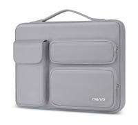 MOSISO 360 Protective Laptop Case 13.3 inch, 13-13.3 inch Laptop Sleeve Compatible with MacBook Air/Pro 13 / Pro 14, HP Dell ASUS Lenovo, Side Open Bag with 2 Raised&1 Flapover Pockets, Steel Gray