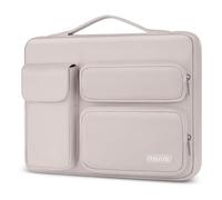 MOSISO 360 Protective Laptop Case 13.3 inch, 13-13.3 inch Laptop Sleeve Compatible with MacBook Air/Pro 13 / Pro 14, HP Dell ASUS Lenovo, Side Open Bag with 2 Raised&1 Flapover Pockets, Stone Gray