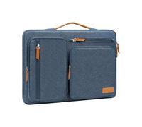 MOSISO 360 Protective Laptop Case 14 inch Compatible with ASUS Lenovo Dell | Compatible with ASUS Chromebook/HP/Lenovo IdeaPad/Dell 14",Side Open Sleeve Bag with 4 Zipper Pockets&Handle, Haze Blue
