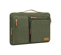 MOSISO 360 Protective Laptop Case 15 inch, 15 inch Laptop Sleeve Compatible with MacBook Air M4 M3 M2 2025-2023, Computer Notebook, Side Open Carrying Case with 4 Zipper Pockets&Handle, Olive Green