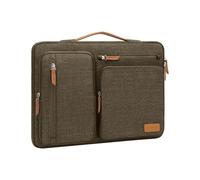 MOSISO 360 Protective Laptop Case 15 inch, 15 inch Laptop Sleeve Compatible with MacBook Air M4 M3 M2 2025-2023, Computer Notebook, Side Open Carrying Case with 4 Zipper Pockets&Handle, Carob Brown
