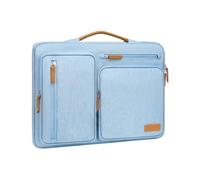 MOSISO 360 Protective Laptop Case 15 inch, 15 inch Laptop Sleeve Compatible with MacBook Air M4 M3 M2 2025-2023, Computer Notebook, Side Open Carrying Case with 4 Zipper Pockets&Handle, Air Blue