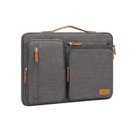 MOSISO 360 Protective Laptop Case 15 inch, 15 inch Laptop Sleeve Compatible with MacBook Air M5 M4 M3 M2 2026-2023, Dell XPS Plus, Side Open Carrying Case with 4 Zipper Pockets&Handle, Taupe Gray