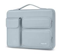 MOSISO 360 Protective Laptop Case 16 inch, 15-15.6 inch Laptop Sleeve Compatible with MacBook Pro 16, HP Acer Dell Lenovo ASUS Notebook, Side Open Bag with 2 Raised&1 Flapover Pockets, Baby Blue