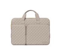 MOSISO 360 Protective Laptop Case 16 inch, 15-15.6 inch Laptop Sleeve Compatible with MacBook Pro 16 inch, HP Acer Dell Lenovo ASUS, Square Quilted Bag Cover with 2 Pockets&Handle&Belt, Taupe Brown
