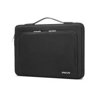 MOSISO 360 Protective Laptop Sleeve Bag Compatible with MacBook Air/Pro, 13-13.3 inch Notebook, Compatible with MacBook Pro 14 inch M4 M3 M2 M1 2024 2023 2022 2021 with 2 Same Front Pockets&Belt,Black