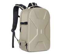 MOSISO Camera Backpack, DSLR/SLR/Mirrorless Photography Camera Bag 15-16 inch Waterproof Hardshell Case with Tripod Holder&Laptop Compartment Compatible with Canon/Nikon/Sony, Camel