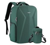 MOSISO Camera Backpack, DSLR/SLR/Mirrorless Photography Camera Bag, Waterproof Hardshell Case with Lens Pouch&Tripod Holder&15.6 inch Laptop Compartment Compatible with Canon/Nikon/Sony, Emerald Green