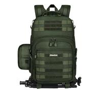 MOSISO Camera Backpack, DSLR/SLR/Mirrorless Photography Tactical Camera Bag Case Outdoor Hiking Tripod Holder&15-16 inch Laptop Compartment Compatible with Canon/Nikon/Sony/DJI Mavic Drone, Army Green