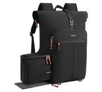 MOSISO Camera Backpack with Camera Bag Insert, Photography Backpack with Expandable Roll Top Compartment, Soft Camera Padded Bag Insert with Rain Cover&Shoulder Straps for Canon/Nikon/Sony, Black