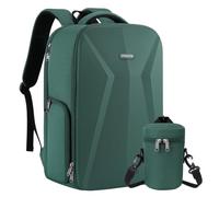 MOSISO Camera Bag,Hard Photography Camera Backpack&Lens Bag,Emerald Green | Professional DSLR SLR Mirrorless Camera Bags with Tripod Holder&15.6 inch Laptop Compartment Compatible with Canon/Nikon/Sony