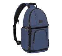 MOSISO Camera Sling Bag, DSLR/SLR/Mirrorless Camera Backpack Case Shockproof Photography Backpack with Tripod Holder & Removable Modular Inserts Compatible with Canon/Nikon/Sony/Fuji, Steel Blue
