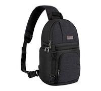 MOSISO Camera Sling Bag, DSLR/SLR/Mirrorless Camera Backpack Case Shockproof Photography Backpack with Tripod Holder & Removable Modular Inserts Compatible with Canon/Nikon/Sony/Fuji, Black