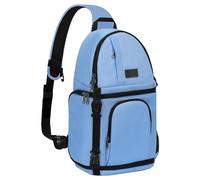 MOSISO Camera Sling Bag, DSLR/SLR/Mirrorless Camera Backpack Case Shockproof Photography Backpack with Tripod Holder & Removable Modular Inserts Compatible with Canon/Nikon/Sony/Fuji, Cerulean Blue