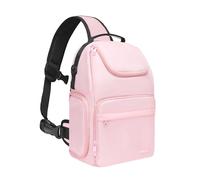 MOSISO Camera Sling Bag, DSLR/SLR/Mirrorless Camera Case Crossbody Sling Backpack for Photographers with Tripod Holder&Removable Modular Inserts&PU Handle Compatible with Canon/Nikon/Sony, Pink