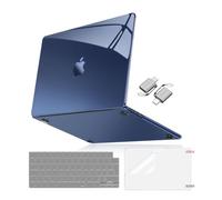 MOSISO Case Compatible with MacBook Air 13 inch M2 M3 M4 2025 2024 2023 2022 A3240 A3113 A2681,Surpass Natural Beauty Hard Shell for Mac Air 13.6 Case &KeyboardCover&ScreenFilm&Type C,Crystal Midnight
