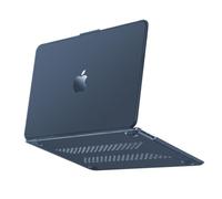 MOSISO Case Compatible with MacBook Air 13 inch M5 2026 M4 2025 M3 M2 2024-2022 A3449 A3240 A3113 A2681, Shock-Absorbing Matte Finish Hard Shell with Trapezoid Ventilation, Midnight