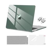 MOSISO Case Compatible with MacBook Air 13 inch M5 M4 M3 M2 2026-2022 A3449 A3240 A3113 A2681,Surpass Natural Beauty Hard Shell for Mac Air 13.6 Case &KeyboardCover&ScreenFilm&Type C, Emerald Green