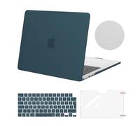 MOSISO Case Compatible with Macbook Air M4 M3 M2 13 inch A3240 A3113 A2681, Hard Shell Cover for MacBook Air Case 13.6 inch 2025 2024 2023 2022 &KeyboardSkin&ScreenFilm&Coaster, Teal Green