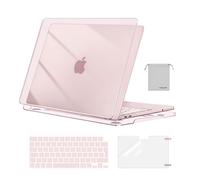 MOSISO Case Compatible with MacBook Neo 13 inch 2026 Release A3404 with A18 Pro Chip, 4 in 1 Set Scratch-Resistant Hard Shell Cover, Great for Office Work, Travel, Study, Daily Use, Crystal Blush