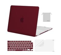 MOSISO Case Compatible with MacBook Neo 13 inch 2026 Release A3404 with A18 Pro Chip, 4 in 1 Set Scratch-Resistant Hard Shell Cover, Great for Office Work, Travel, Study, Daily Use, Burgundy