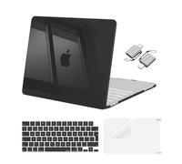 MOSISO Case Compatible with MacBook Neo 13 inch 2026 Release A3404 with A18 Pro Chip, Crack-Resistant Protective Hard Shell Cover &Keyboard Skin&Screen Film&Type C, Crystal Black