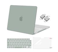MOSISO Case Compatible with MacBook Neo 13 inch 2026 Release A3404 with A18 Pro Chip, Crack-Resistant Protective Hard Shell Cover &Keyboard Skin&Screen Film&Type C, Antique Green