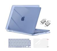 MOSISO Case Compatible with MacBook Neo 13 inch 2026 Release A3404 with A18 Pro Chip, Crack-Resistant Protective Hard Shell Cover &Keyboard Skin&Screen Film&Type C,Crystal Indigo