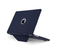 MOSISO Case Compatible with MacBook Pro 14 inch 2026-2021 M5 M4 M3 M2 M1 A3427 A3426 A3434 A3112 A3185 A3401 A2918 A2992 A2779 A2442, Circle Knit Fabric Coated Hard Cover Fold Kickstand, Haze Blue