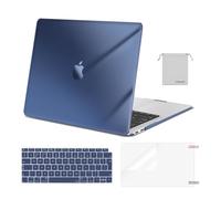MOSISO Compatible with MacBook Air 13 inch Case 2021-2018, Crystal Midnight