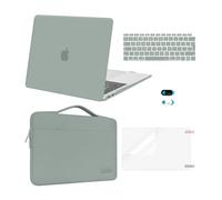 MOSISO Compatible with MacBook Air 13 inch Case 2021 2020 2019 2018 M1 A2337/2179/1932, Hard Shell for MacBook Air M1 Case 13.3 inch &Bag&Keyboard Skin&Webcam Cover&Screen Protector, Antique Green