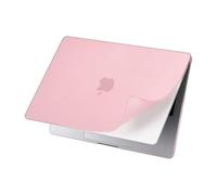 MOSISO Compatible with MacBook Air 13 inch Case 2025 2024 2023 2022 M4 A3240 M3 A3113 M2 A2681, Shockproof Anti-Fingerprint Scratch Resistant PP Matte Soft Cover for MacBook Air 13.6 Case, Pink
