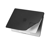 MOSISO Compatible with MacBook Air 13 inch Case 2025 2024 2023 2022 M4 A3240 M3 A3113 M2 A2681, Shockproof Anti-Fingerprint Scratch Resistant PP Matte Soft Cover for MacBook Air 13.6 Case, Smoke Black