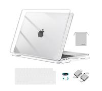 MOSISO Compatible with MacBook Air 13 inch Case 2026-2022 M5 M4 M3 M2 A3449 A3240 A3113 A2681 13.6-inch Liquid Retina Display, Hard Shell Cover&Keyboard Cover&Pouch&Webcam Cover&Type C, Crystal Clear