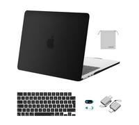 MOSISO Compatible with MacBook Air 13 inch Case 2026-2022 M5 M4 M3 M2 A3449 A3240 A3113 A2681 13.6-inch Liquid Retina Display, Hard Shell Cover&Keyboard Cover&Pouch&Webcam Cover&Type C, Black