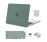 MOSISO Compatible with MacBook Air 13 inch Case 2026-2022 M5 M4 M3 M2 A3449 A3240 A3113 A2681 13.6-inch Liquid Retina Display, Hard Shell Cover&Keyboard Cover&Pouch&Webcam Cover&Type C, Emerald Green