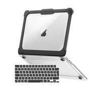 MOSISO Compatible with MacBook Air 13 inch Case 2026-2022 M5 M4 M3 M2 A3449 A3240 A3113 A2681, Heavy Duty TPU Bumper Reinforced Dot Corner Hard Cover for Mac Air 13.6 inch &Keyboard Skin,Crystal Clear