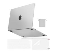 MOSISO Compatible with MacBook Air 13 inch Case M4 M3 M2 2025-2022 A3240 A3113 A2681, Ultra-Thin Natural Original Hard Shell for MacBook Air 13.6 Case&Keyboard Cover&Screen Film&Pouch, Frost Clear