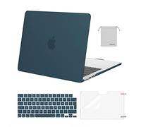 MOSISO Compatible with MacBook Air 13 inch Case M4 M3 M2 2025 2024 2023 2022 A3240 A3113 A2681 Chip, Hard Shell&Keyboard Skin&ScreenFilm&Pouch for MacBook Air 13.6 inch Case M2 M3 M4, Teal Green