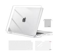 MOSISO Compatible with MacBook Air 13 inch Case M4 M3 M2 2025 2024 2023 2022 A3240 A3113 A2681 Chip, Hard Shell&Keyboard Skin&ScreenFilm&Pouch for MacBook Air 13.6 inch Case M2 M3 M4, Crystal Clear