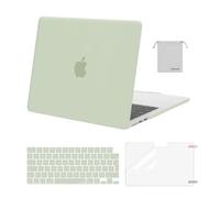 MOSISO Compatible with MacBook Air 13 inch Case M4 M3 M2 2025 2024 2023 2022 A3240 A3113 A2681 Chip, Hard Shell&Keyboard Skin&ScreenFilm&Pouch for MacBook Air 13.6 inch Case M2 M3 M4, Sage Green
